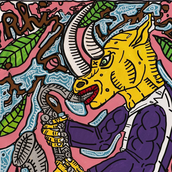 Robert Combas - Le rhino - Illustration d'une pochette de disque