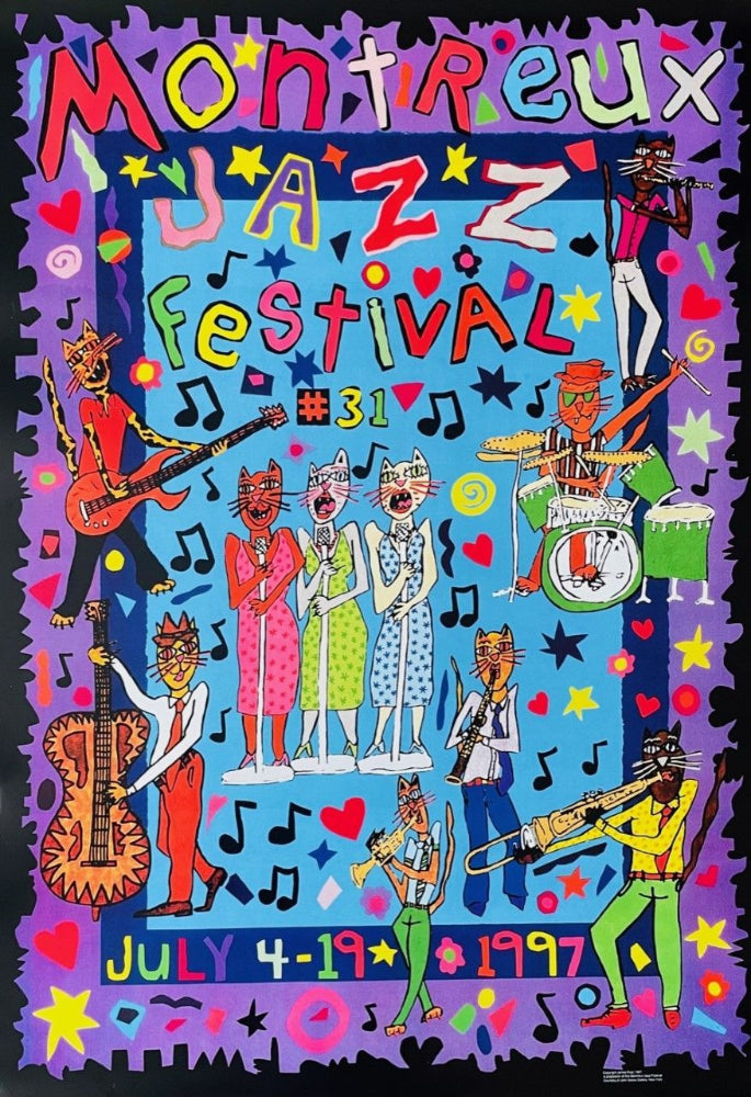 James Rizzi - Montreux Jazz Festival 1997 - Affiche originale