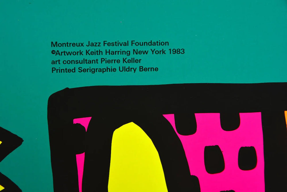 Keith HARING - Montreux Jazz Festival 1983 - Affiche originale - Verte - Uldry - Berne