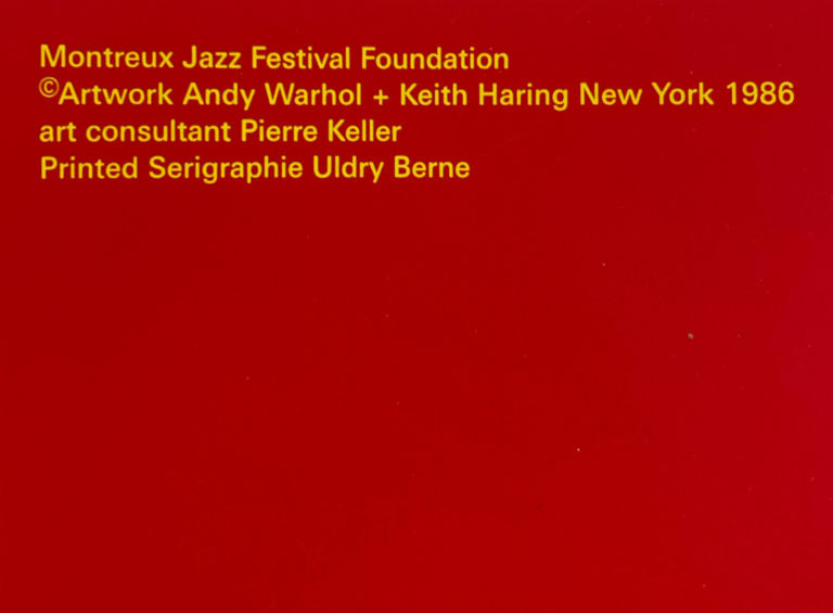 Keith HARING and Andy WARHOL - Montreux Jazz Festival 1986 - Affiche originale - Uldry - Berne