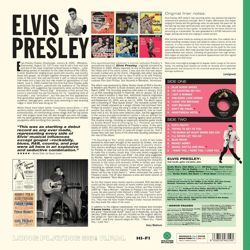 Elvis Presley - Debut Album - Edition limitée Vinyle - Vert- 180g