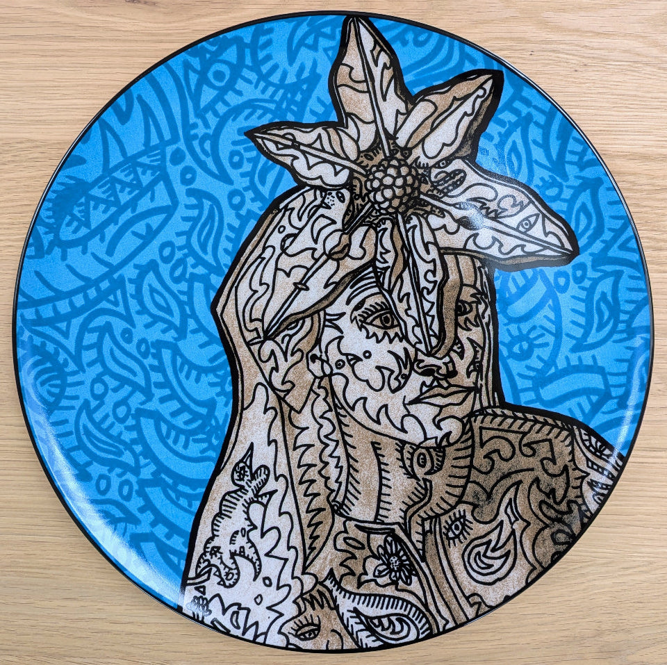 Robert Combas - La gitane magicienne - 2008 - Assiette porcelaine