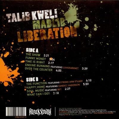 Talib Kweli & Madlib - Liberation - LP vinyle - Edition limitée White