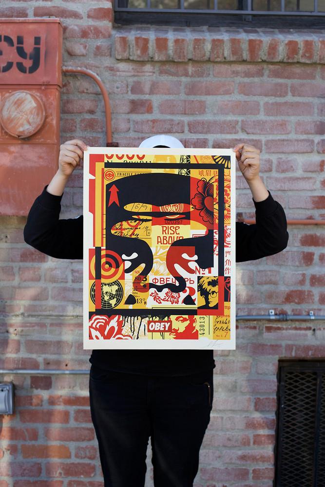 Shepard FAIREY (OBEY) “FACE COLLAGE 3” lithograph