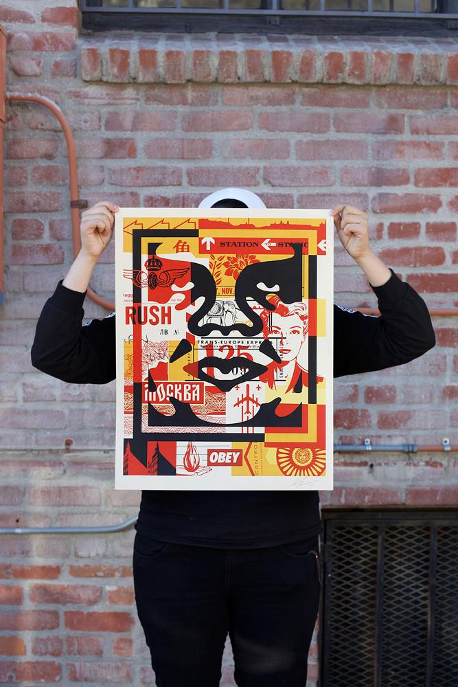 Shepard FAIREY (OBEY) “FACE COLLAGE 2” lithograph 