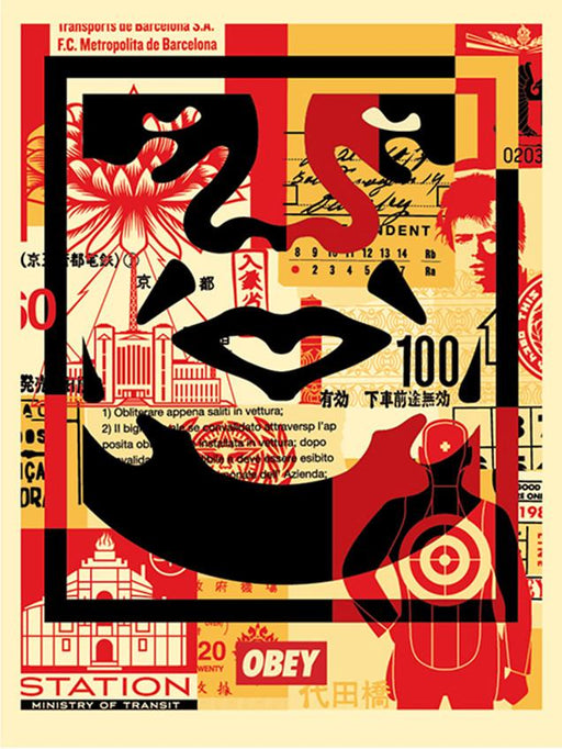 Shepard FAIREY (OBEY) “FACE COLLAGE 1” 