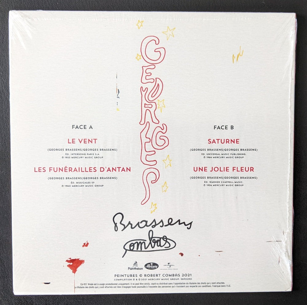 Robert Combas - Georges Brassens - Edition limitée promotionnelle 45T vinyle