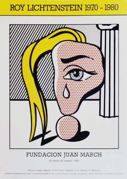 Roy Lichtenstein - Girl with Tear III - Affiche Originale Fundación Juan March 1983